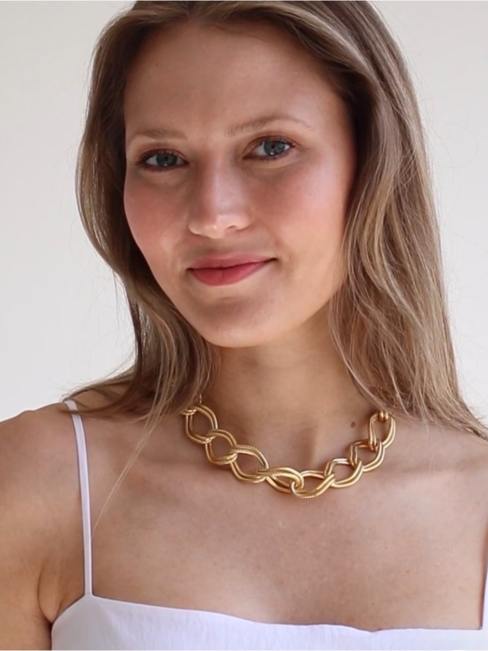 NWT Susan Shaw Double Loop Chain Necklace - Picture 2 of 2